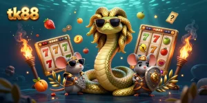Spin the slots at tk88 and experience colorful jackpots in a lively casino scene.