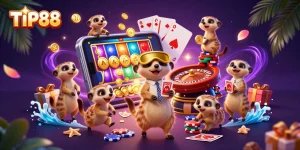 Experience thrilling gaming at TIP88 with meerkats running a vibrant casino atmosphere packed with action.