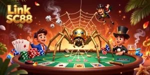 Engage with the vibrant Link SC88 online casino scene featuring a dynamic poker setup.