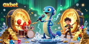 Experience fun gaming moments at OXBET with lively underwater casino characters and treasures.