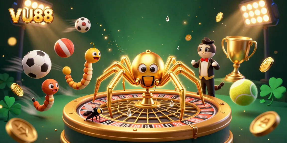 Experience thrilling bets and vibrant gameplay at VU88's roulette wheel, surrounded by sports excitement.