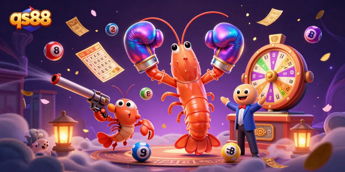 Experience exciting gameplay with qs88 lottery elements in a vibrant, animated casino scene.