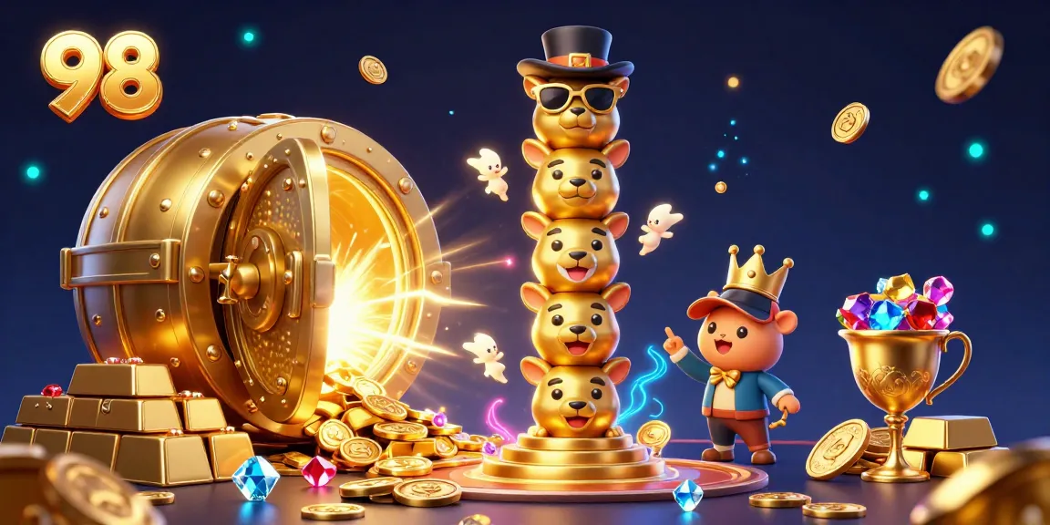 Spin to win with 98's exciting slot experience in a vibrant casino atmosphere.