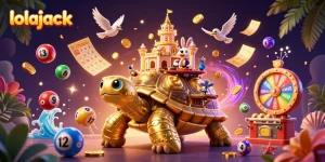 Experience the exciting world of lolajack casino with energetic characters and vibrant gaming elements.