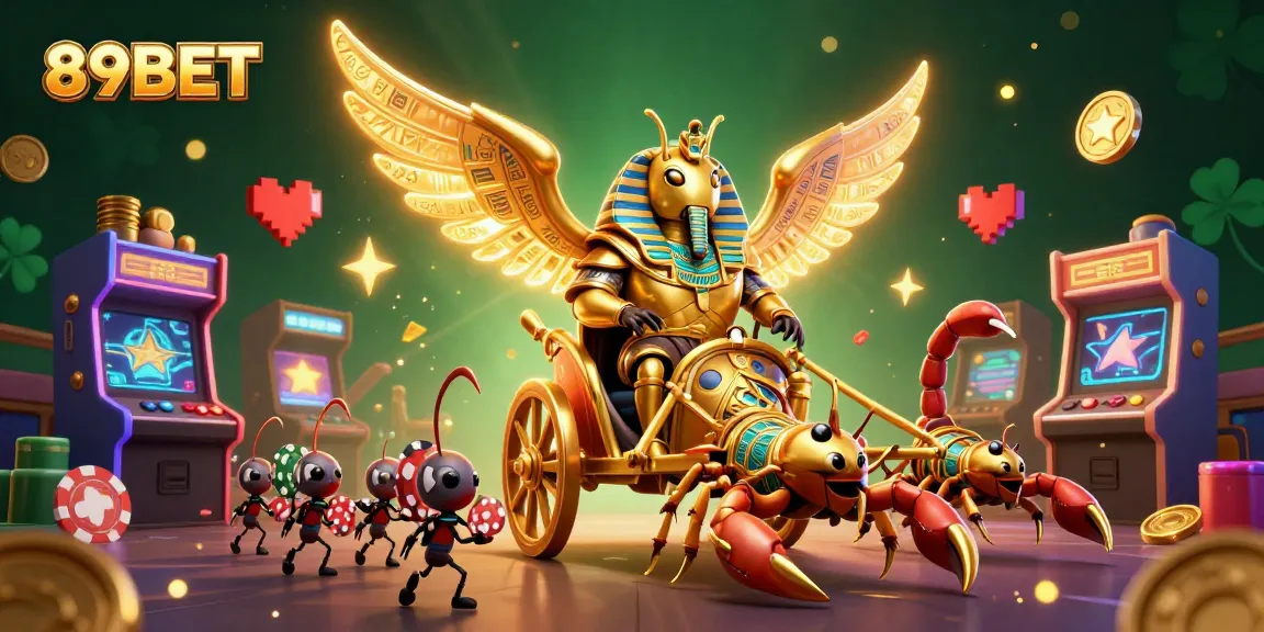 Engage with 89BET's vibrant gambling universe featuring a dramatic 3D casino scene.