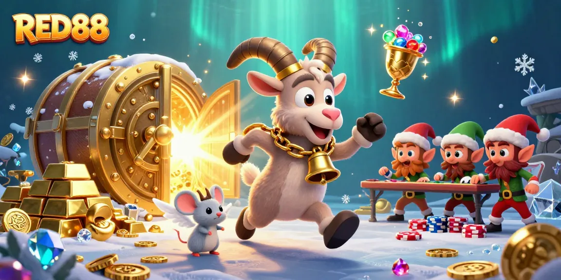 Experience the thrill of winning with RED88 in a festive casino scene filled with excitement.