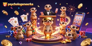 Engage with the thrilling atmosphere of psychologeneureka as meerkats run a vibrant casino operation.