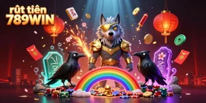 Experience exciting gameplay at rút tiền 789WIN with stunning casino-themed visuals featuring Odin and ravens.