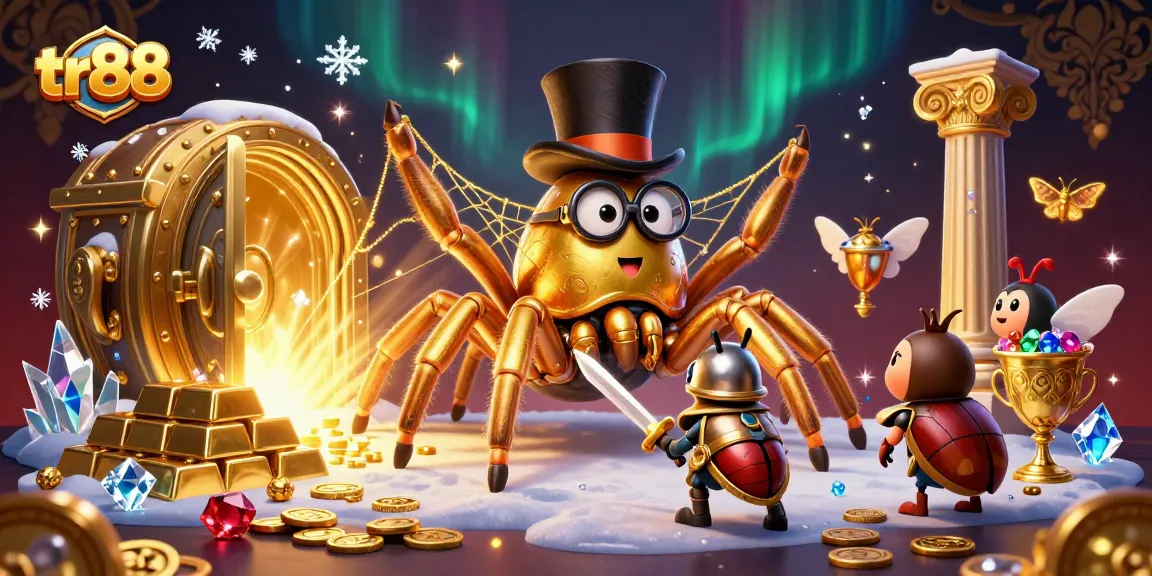 Experience thrilling wins at tr88 with a giant golden tarantula weaving webs of fortune.